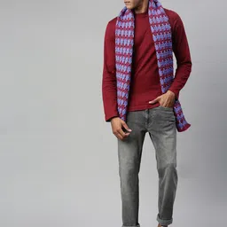 Magic Needles Men Self Design Acrylic Scarf-image-40