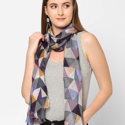 Cloth Haus India Women Blue & Black Printed Scarf-52