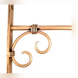 apka mart Brown Metal Self Designed 1 To 3 Hooks Key Holder image 3