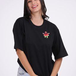 Mad Over Print Graphic Printed Drop-Shoulder Sleeves Cotton Oversized Fit T-shirt-image-93