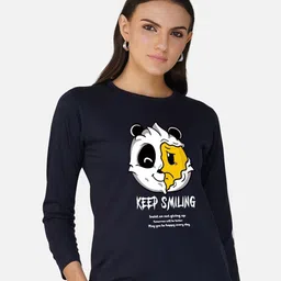 CHOZI Typography Printed Long Sleeves Cotton T-shirt-image-82