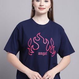 GRACIT Graphic Printed Drop-Shoulder Sleeves Oversized Pure Cotton T-shirt-image-85