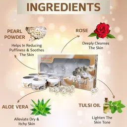 Aryanveda Set Of 2 Pearl Facial Kit With Walnut Extract - Improves Skin Complexion -210 G image 3