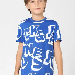 Jack & Jones Junior Boys Typography Printed Cotton T-shirt-image-53