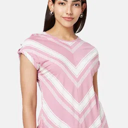 Annabelle by Pantaloons Striped Extended Sleeves Top-image-20