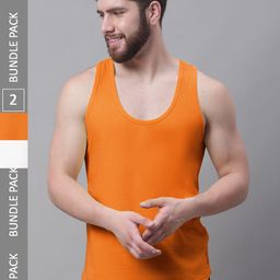 Friskers Pack Of 2 Bio-Wash Pure Cotton Gym Vest-picture-18