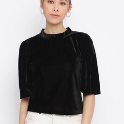 Mayra Black Velvet Top-image-31