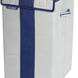 68 L Grey, Blue Laundry Basket-13