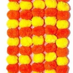 Siddhivinayak Artificial Garlands, Phool Mala, Genda Phool, Toran for Home Decoration Pack of 5 (Orange & Yellow) Orange, Yellow Marigold Artificial Flower-image-56