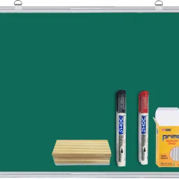 Non Magnetic Wooden One Side Green Board & Back Side White Board Sliver Border 45cmx60cm Greenboards-26