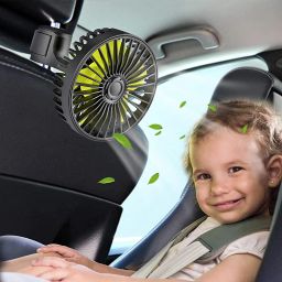 Verilux USB Fan for Car Back Seat, Headrest Mounted 5V USB Mini Fan with 3 Speed,USB Fan Cable, Switch Controller, USB fan for Baby, Back Seat Passengers, Plug and Play USB Fan-image-24