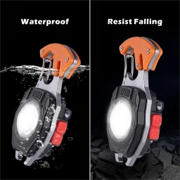 zorbes 5 in 1 Pocket COB Flashlight Emergency Light With 5 Modes Cam image 5