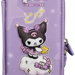 3D Cover EVA Kuromi Star Design, Large Capacity Pencil box Case Compass Kuromi Star Art EVA Pencil Box-10