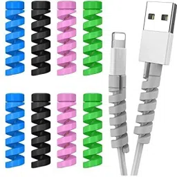 Thakran 8 pc Universal Multipurpose Spiral Charger Cable Cable Protector-image-9