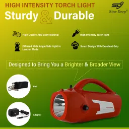 80W Kisan LED Light Belt 4.5amp.Battery Charger with Fuse Control Red Torch-28