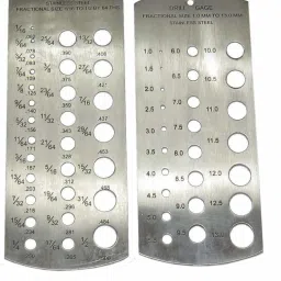 Drill Gauge Tool General Tool 1/16 Inch to 1/2 Inch & 1-13mm (Pack of 2) Hole Gauge-10