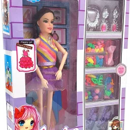 Girl's Fashion Doll with foldable legs/shoulder/neck/arms/knee and accessories.-20