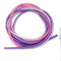 KAELAN Mettalic cable protector 1.5m full Cable Protector (Purple Pink) Cable Protector-image-89