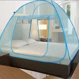 Polyester Kids Washable BLUE mosquito net long size mosquito net aluminium sliding door machardani jhul Mosquito Net-5