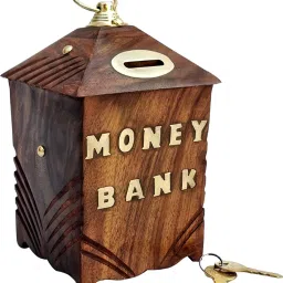 Wooden Money Bank, Medium Size Piggy Bank 6 x 4 Inch For Kids and Adults Coin Bank-image-43
