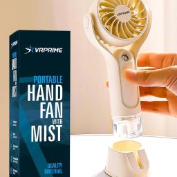 VRPRIME Portable Hand Fan Rechargeable Small Mini USB Fan With Mist Spray Humidifier for Computers-27