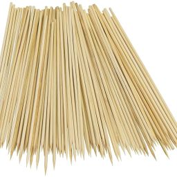 2.5mm Disposable Bamboo BBQ SKEWERS 12" Kebab Grill & Parties Disposable Bamboo Roast Fork, Dessert Fork Set-9