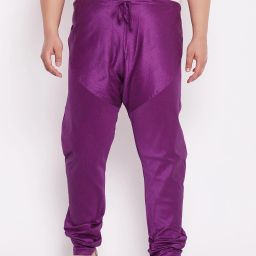 Vastramay Plus Men's Purple Silk Blend Pyjama Men Pyjama-image-88