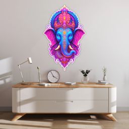 Ganesh Ji Sticker – Water-Resistant Divine Sticker | Multicolor Spiritual Decor-image-14