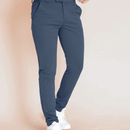 Slim Fit Men Grey Lycra Blend Trousers-image-93