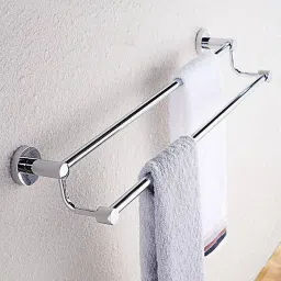 Stainless Steel Towel Rack for Bathroom (18 Inch - Chrome Finish) 18 inch 2 Bar Towel Rod-image-66