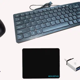 RSG PRODOT 217 MINI COMBO OF 6 ITEM Wired USB Laptop-size Multi-device Keyboard Compatible with Desktop, Laptop, Mac-23