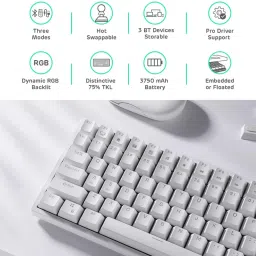 RK ROYAL KLUDGE RK84 Wireless Bluetooth, Wireless Laptop-size Gaming Keyboard Compatible with Desktop, Laptop, Mac RGB Backlit,stand support,Royal Kludge RK84 Wireless image 2