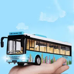 Toy Bus Long Bus Toy For Kid London Bus Light Sound Music Openable Door-29