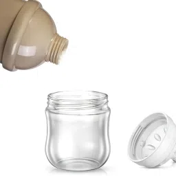tinny tots Baby Milk Powder Cerelac Food Storage Dispenser Container 3 Compartment BPA Free - PP Plastic image 5