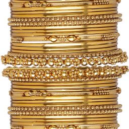 shining diva Alloy Gold-plated Bangle Set image 3