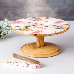 Cake Stand for birthday cake |cup cake stands for decoration Wooden Cake Server-25