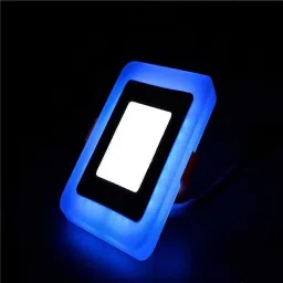 otslights 16 Watt 12+4 Double Colour LED Panel Side 3D Effect Light (Blue, Square) Recessed Ceiling Lamp image 3