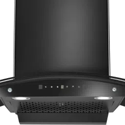 Sancia 75 Auto Clean | Curved Glass | Filterless | Touch Control | Motion Sensor | 5 Years Motor Warranty | Energy Efficient LED Light | Powerful Suction | Wall Mounted Black 1200 CMH Chimney-image-2