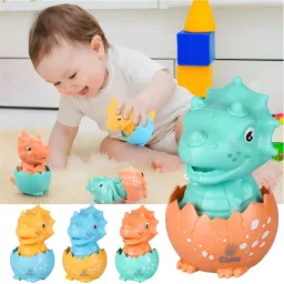 littlepaws Happy Dinosaur Interactive Baby Toy, 360-Degree Rotating Head, Press-n-Go Motion image 4