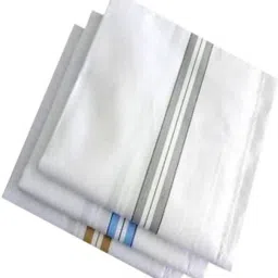TrendZone White White SW Formal Handkerchief Pack Of 3 Handkerchief   ["White"] Handkerchief-image-17