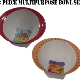 (Pack of 2) Premium Quality Multipurpose Cartoon Design Bowls for serving (Animal Family and Dinosaur).- Melamine-picture-10
