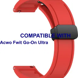 ACM WSM35W22RD3810N1 Watch Strap Magnetic Clasp 22mm for New |Acwo|| Fwit Go-On Ultra| Smartwatch Red Smart Watch Strap-image-90