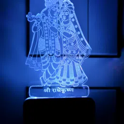 Radha Krishna 3D Illusion LED Light Night Lights for 7 Colors Led Changing Lighting Bedroom Decoration Decorative Lighting Gifts for Boys Girls Kids Baby Night Lamp-39