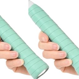 Pack of 2 Badminton/Tennis/Squash/Pickleball Racket Grip Turquoise Blue Smooth Tacky-image-82