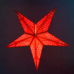 Paper Star Hanging Lantern_Red_AZ2pack of 1 Red Paper Hanging Lantern-8