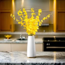 donut vase Ceramic Vase (6 inch,[ White] [black] Ceramic Vase-image-55