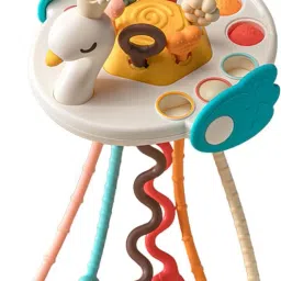 Montessori Pull String Activity Toy - Cute Swan Sensory Learning Toy for Babies-image-20