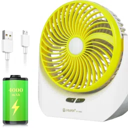 TAKSHA FANS High Speed Rechargeable portable Table Fan with LED Light USB Battery Powered 3-Speed Portable Mini Fan For Home, Office , Kitchen USB Fan-21
