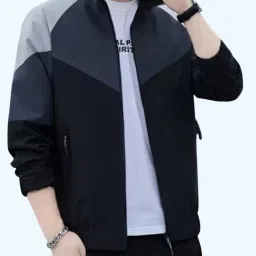 Men Colorblock Casual Jacket-image-99