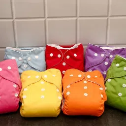 stuttgart Pack Of 2 Reusable Cloth Diapers Washable, Adjustable Size with Insert Pads image 5